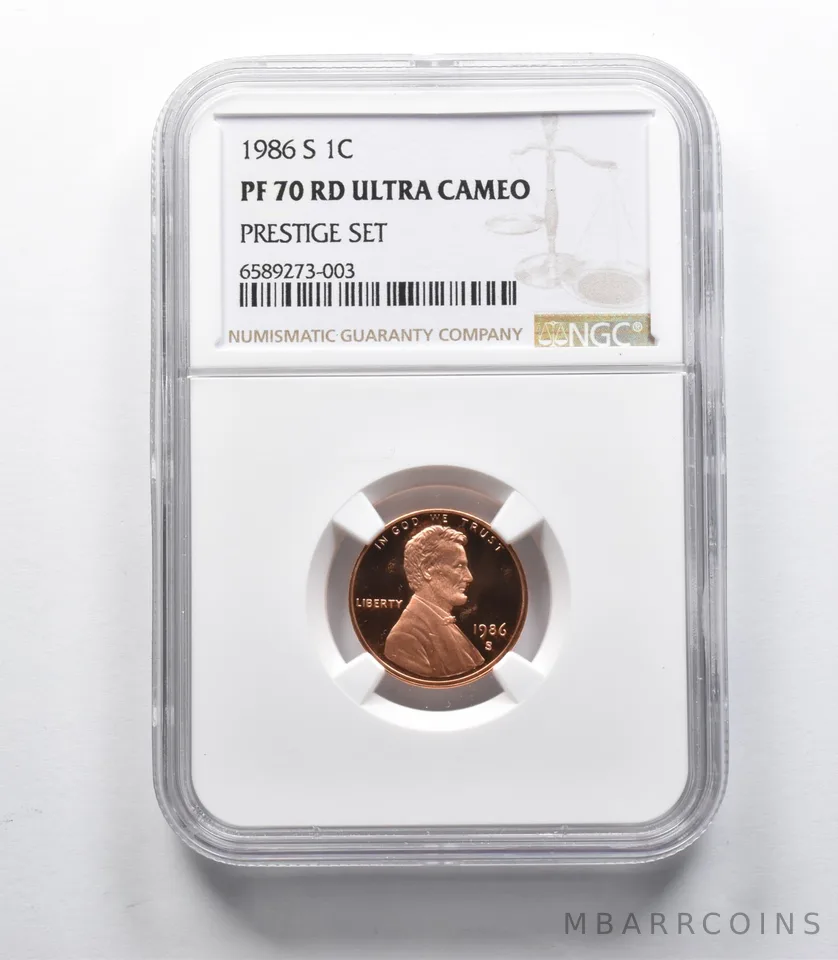 PF70 RD UCAM 1986-S Lincoln Memorial Cent Prestige Set NGC - Rare Pedigree *9353