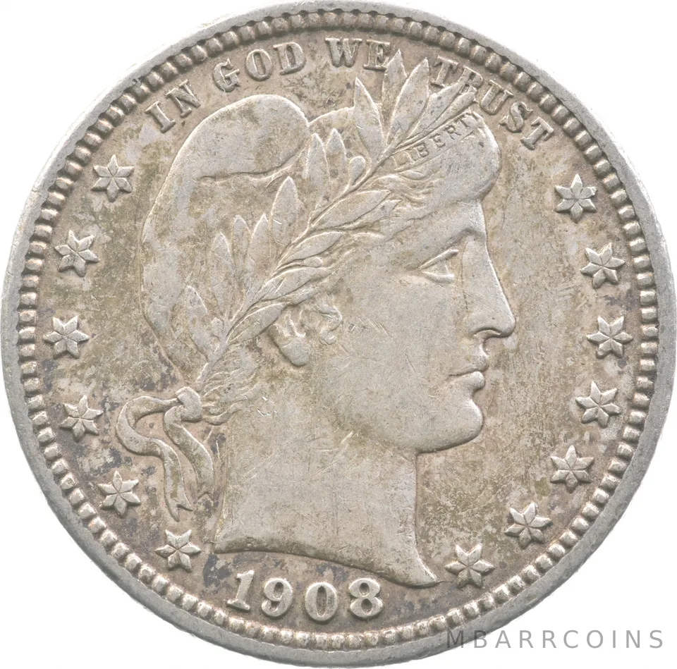 1908-D Barber Quarter *6975