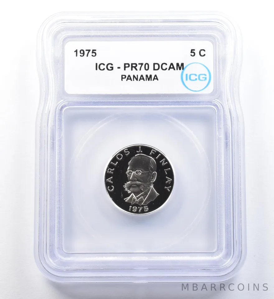 1975 Panama 5 Cents PR70 DCAM ICG a1111