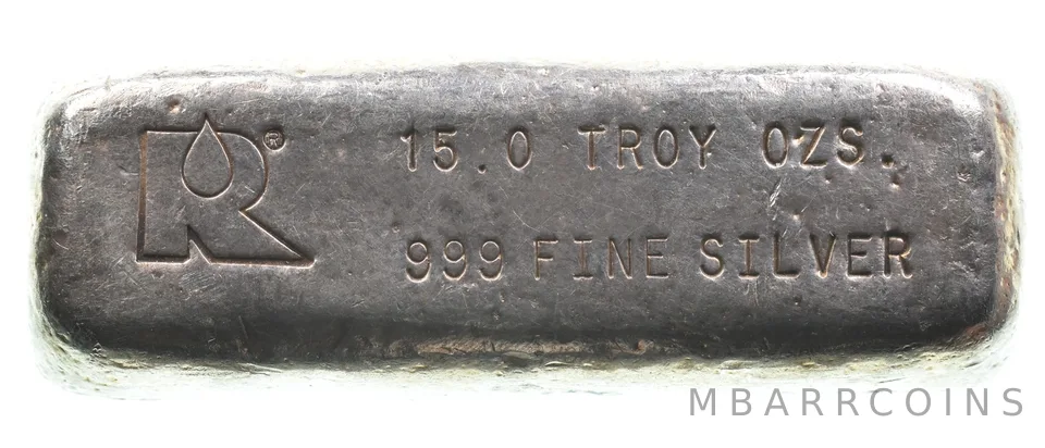 15 Troy Oz Silver Bar Rexair Rainbow Vacuum Raindrop *4320