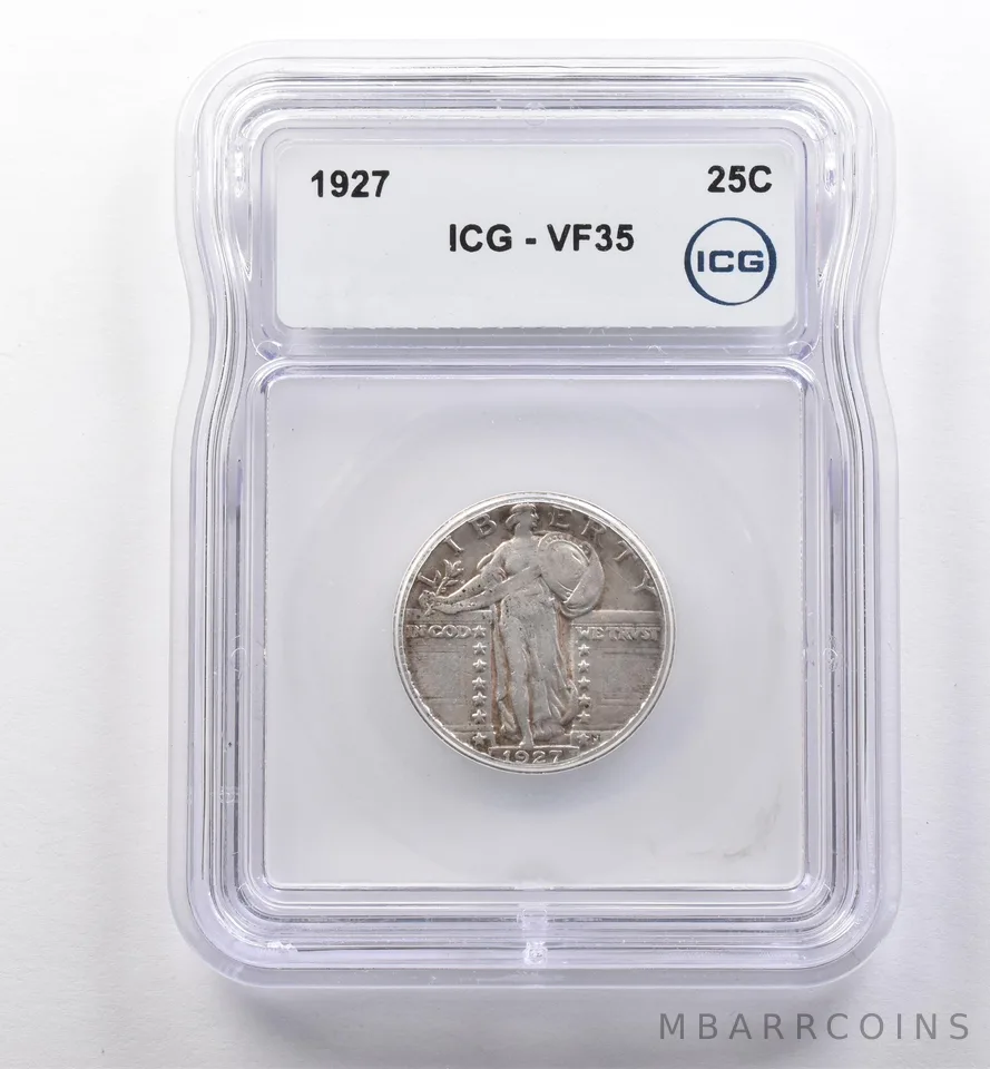 1927 Standing Liberty Quarter VF35 ICG a2231