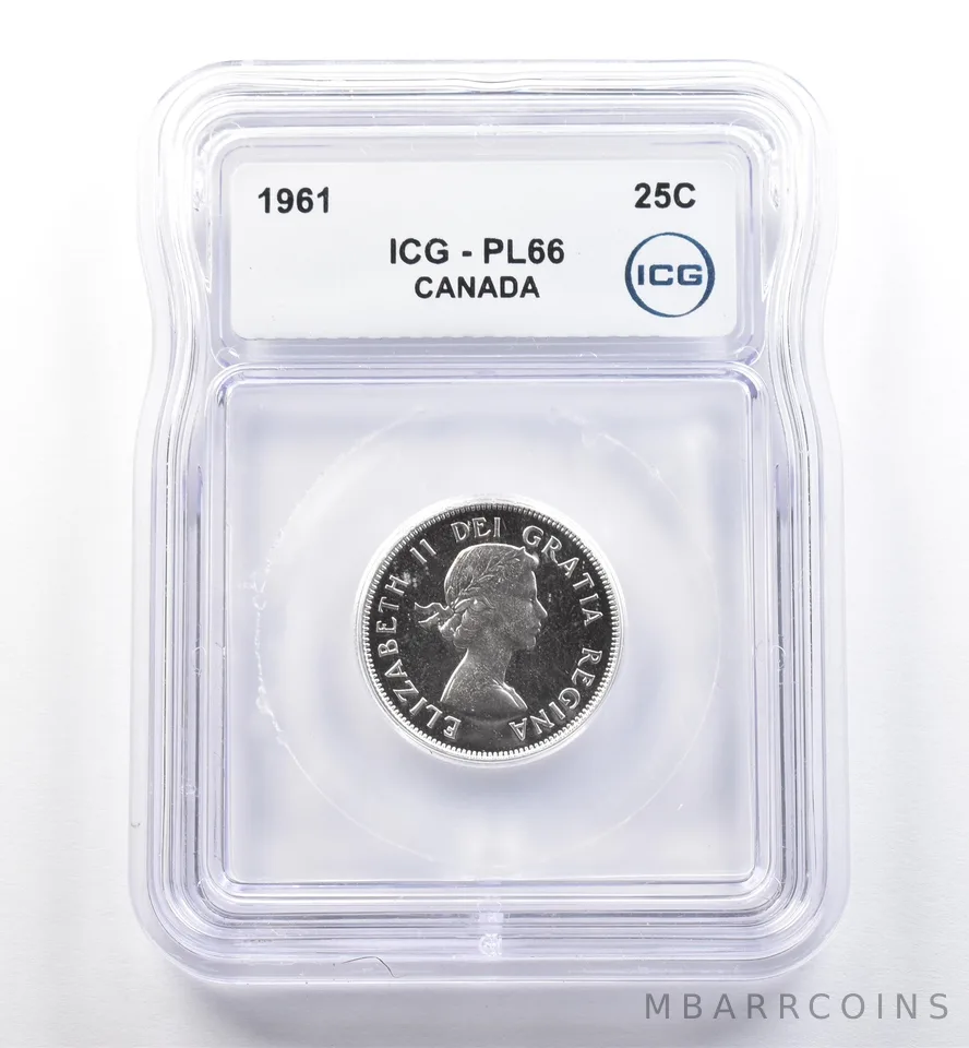 1961 Canada 25 Cents PL66 ICG *0264