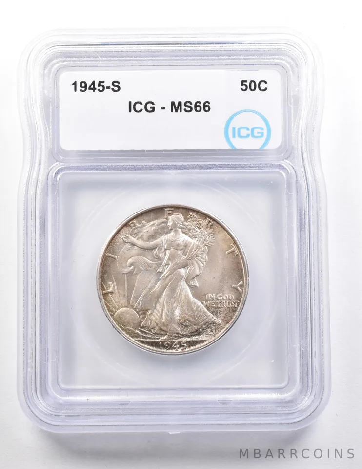 1945-S Walking Liberty Half Dollar MS66 ICG *3690