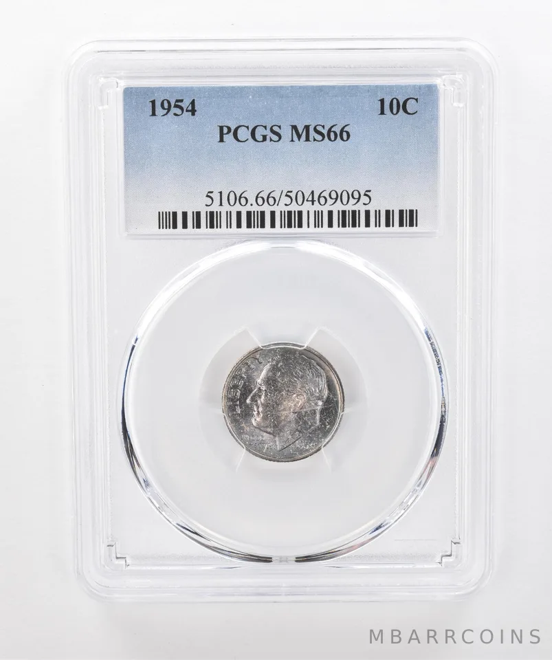 1954 Roosevelt Dime MS66 PCGS Beautiful Tone a1423