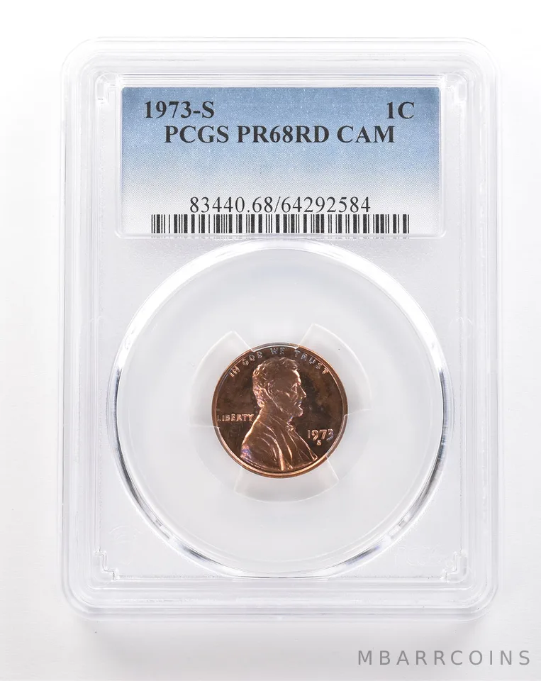 1973-S Lincoln Memorial Cent PR68 RD CAM PCGS Beautiful Tone *3446