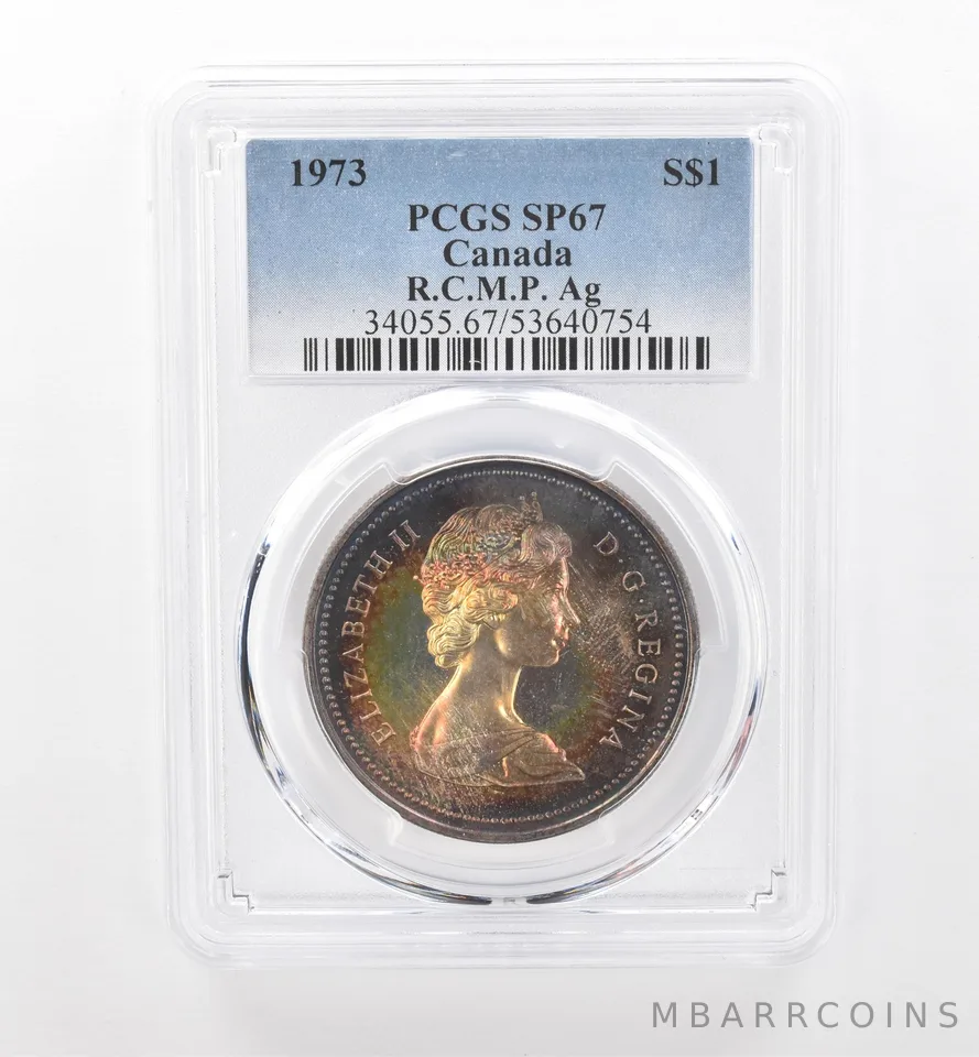 1973 Canada 1 Dollar Silver RCMP SP67 PCGS Beautiful Tone a1927
