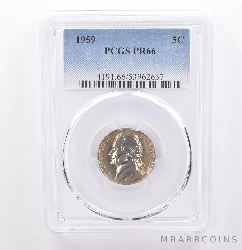 1959 Jefferson Nickel PR66 PCGS Beautiful Tone *9288