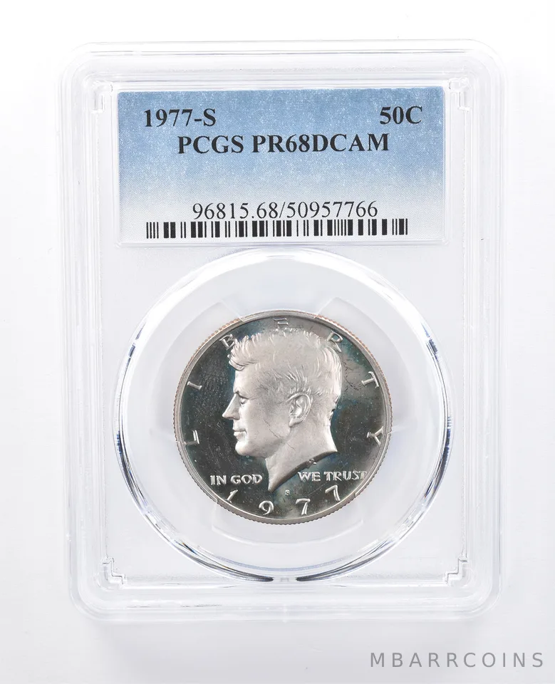 1977-S Kennedy Half Dollar PR68 DCAM PCGS Beautiful Tone *8076