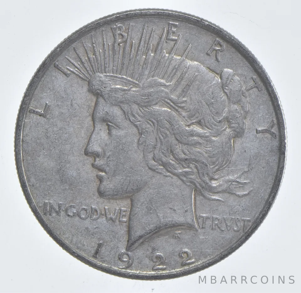 Better - 1922 Peace Silver Dollar - 90% US Coin *720
