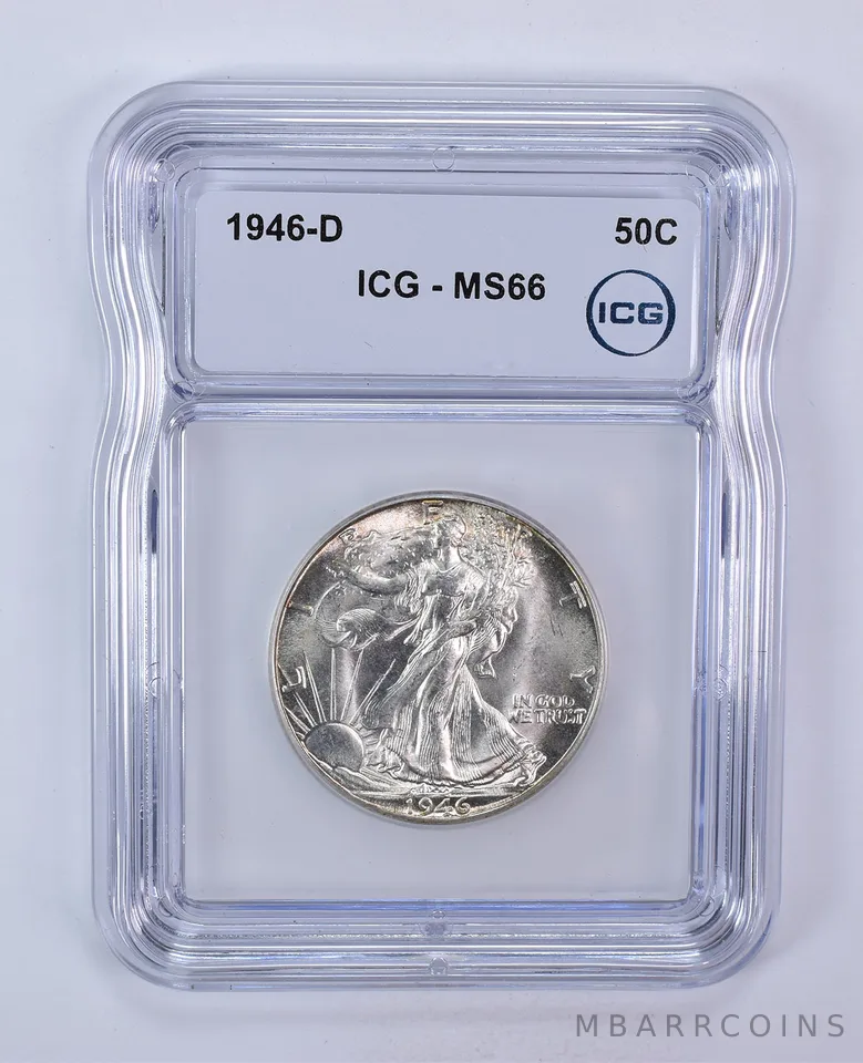 1946-D Walking Liberty Half Dollar MS66 ICG
