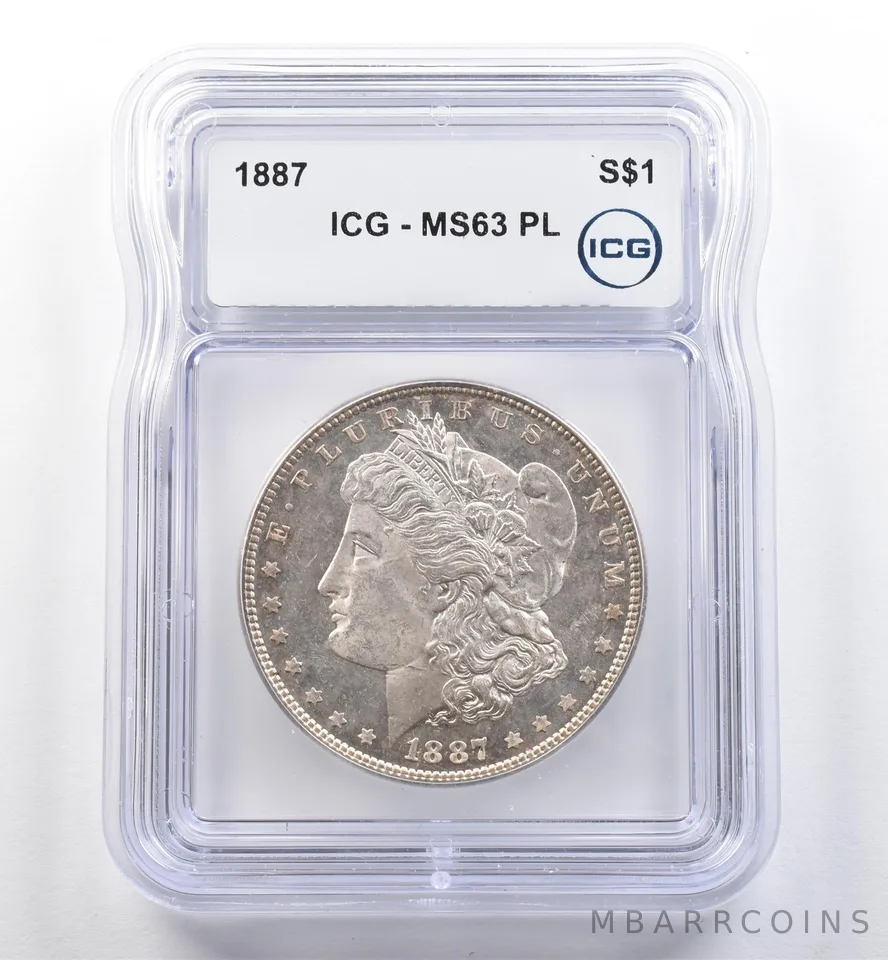 1887 Morgan Silver Dollar MS63 PL ICG *6024