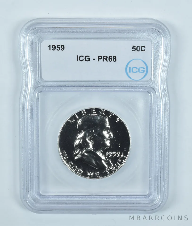 1959 Franklin Half Dollar PR68 ICG