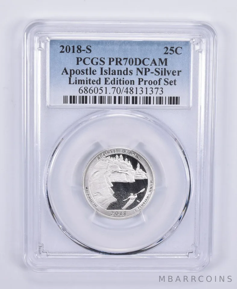 2018-S Quarter Silver Apostle Islands Limited Edition Set PR70 PCGS