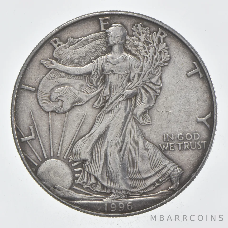 Rarest 1996 American Silver Eagle - Key Date - Rare LOW MINTAGE *381