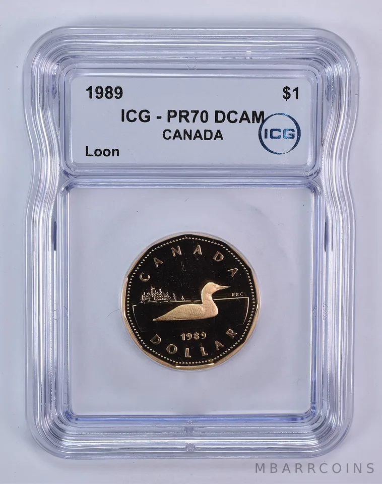 1989 Canada 1 Dollar Loon PR70 DCAM ICG