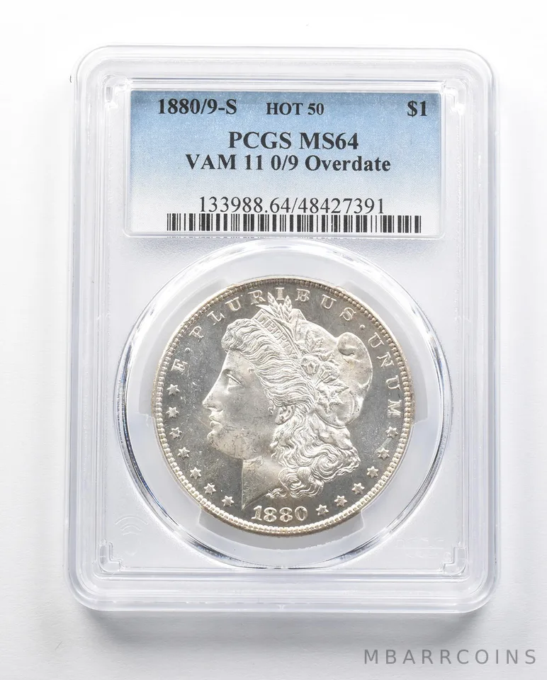 MS64 1880/9-S Morgan Silver Dollar VAM 11 0/9 Overdate Hot 50 PCGS *3318
