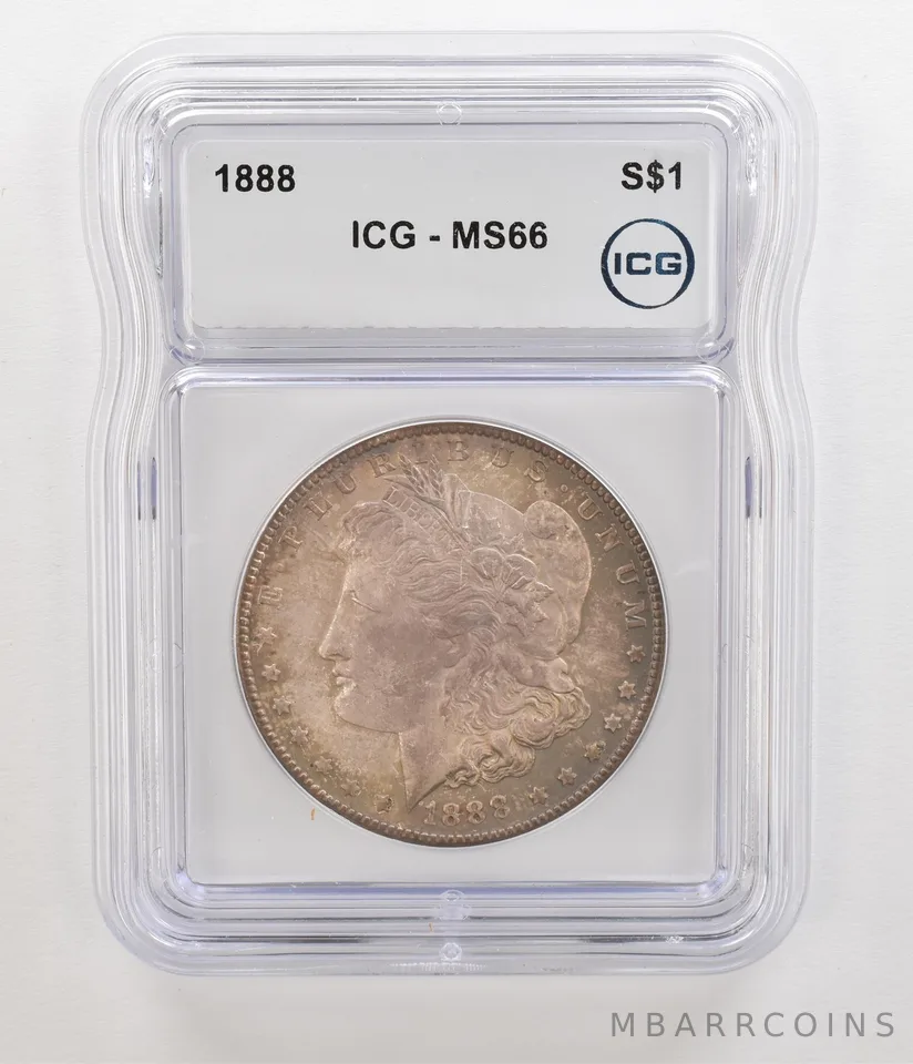1888 Morgan Silver Dollar MS66 ICG Beautiful Tone a5492