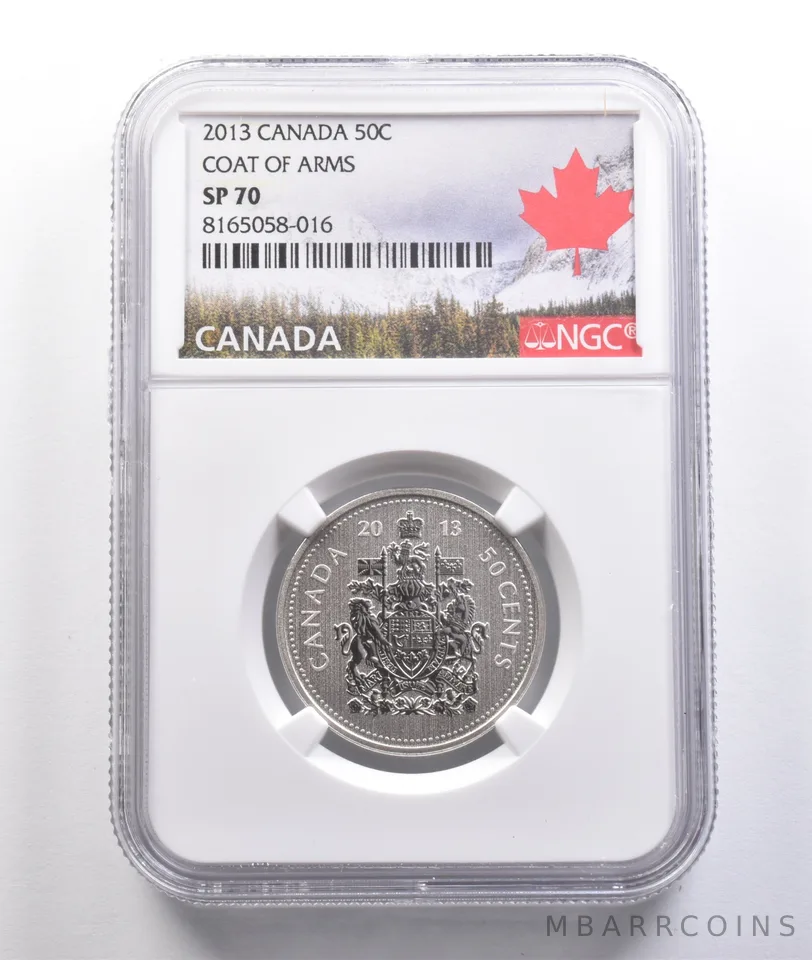 2013 Canada 50 Cents Coat Of Arms SP70 NGC *6910