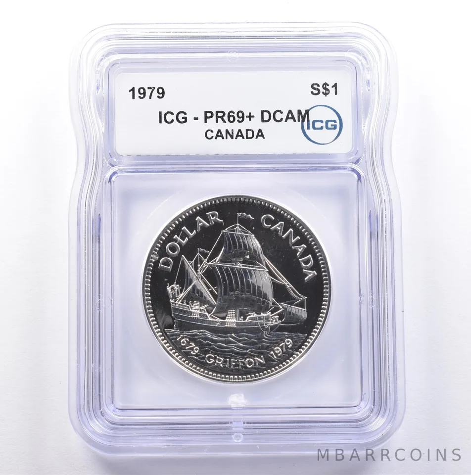1979 Canada 1 Dollar Silver Griffon PR69+ DCAM ICG *9086