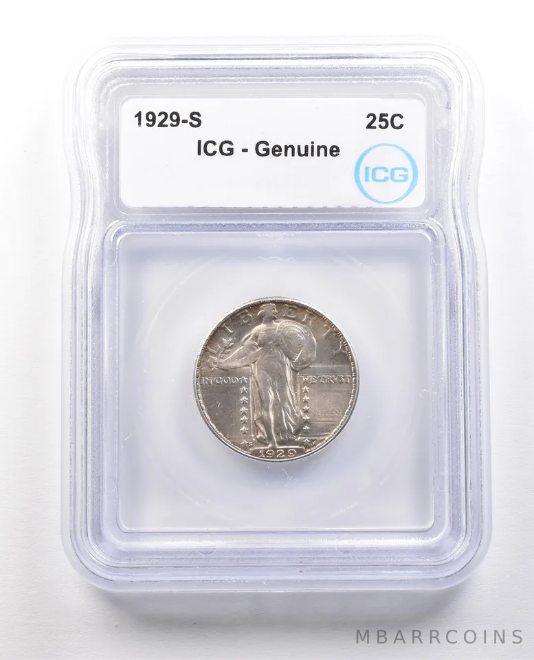 1929-S Standing Liberty Quarter Genuine ICG *1419