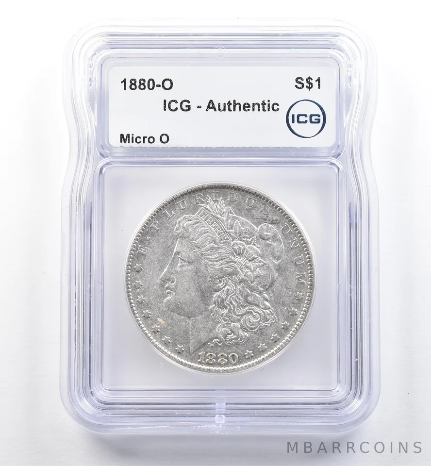 1880-O Morgan Silver Dollar Micro O Authentic ICG *6007