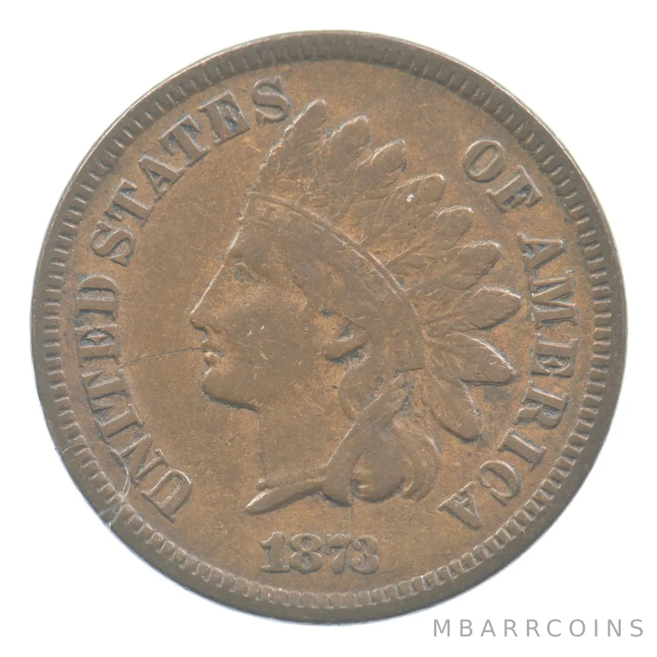1873 Indian Head Cent Open 3 *9676