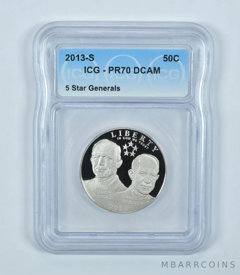 2013-S 5 Star Generals Commemorative Half Dollar PR70 DCAM ICG