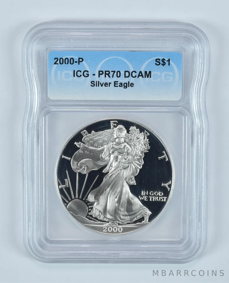 2000-P American Silver Eagle PR70 DCAM ICG
