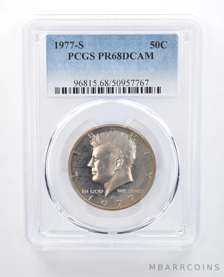 1977-S Kennedy Half Dollar PR68 DCAM PCGS Beautiful Tone *8077