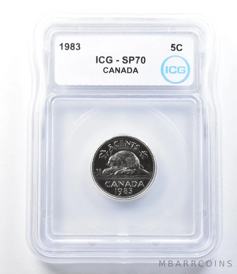 1983 Canada 5 Cents SP70 ICG *8873