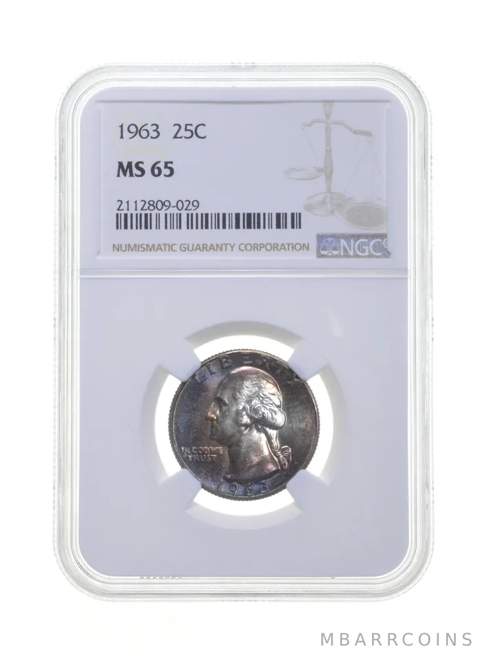 MS65 1963 Washington Quarter - Graded NGC *4229