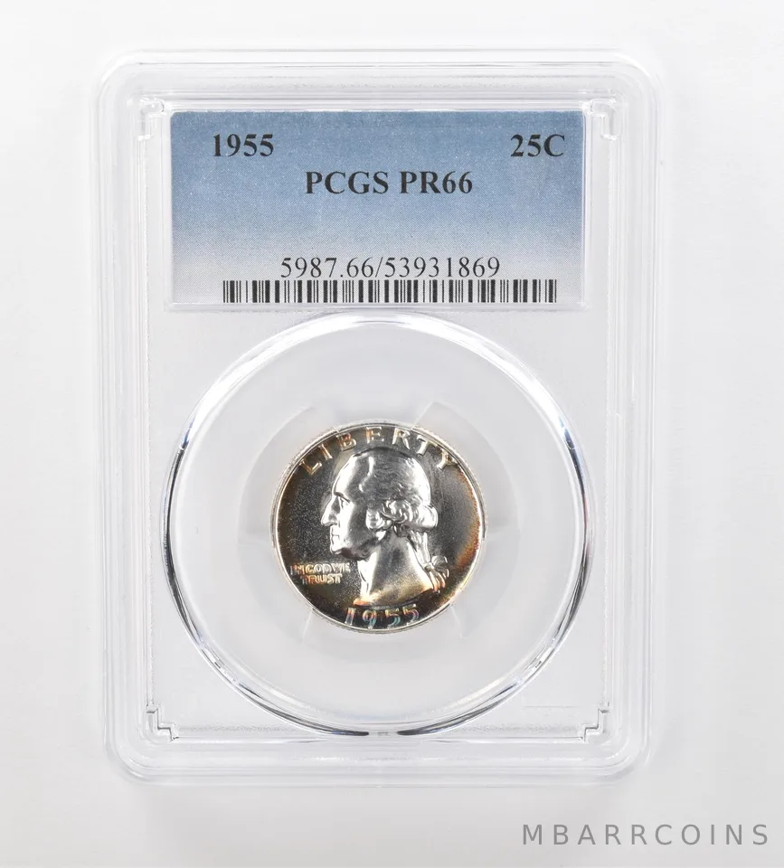 1955 Washington Quarter PR66 PCGS Peripheral Tone *0927