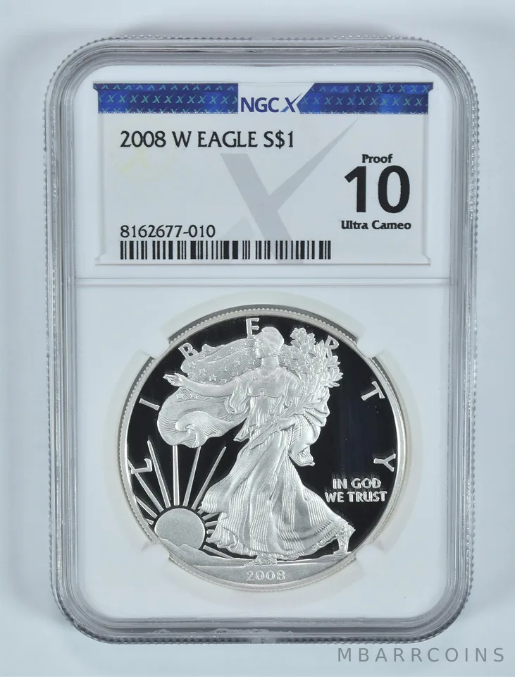 2008-W American Silver Eagle Proof 10 UCAM NGC X NGCX