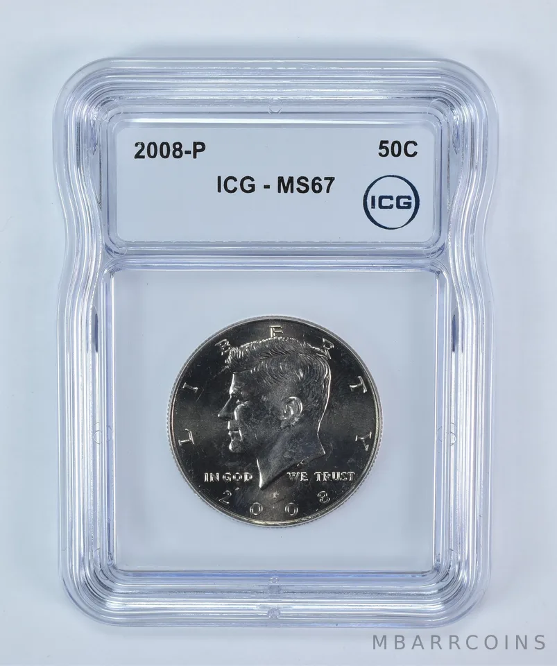 2008-P Kennedy Half Dollar MS67 ICG