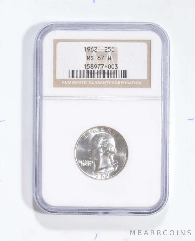 MS67 1962 Washington Quarter - Graded NGC *1797