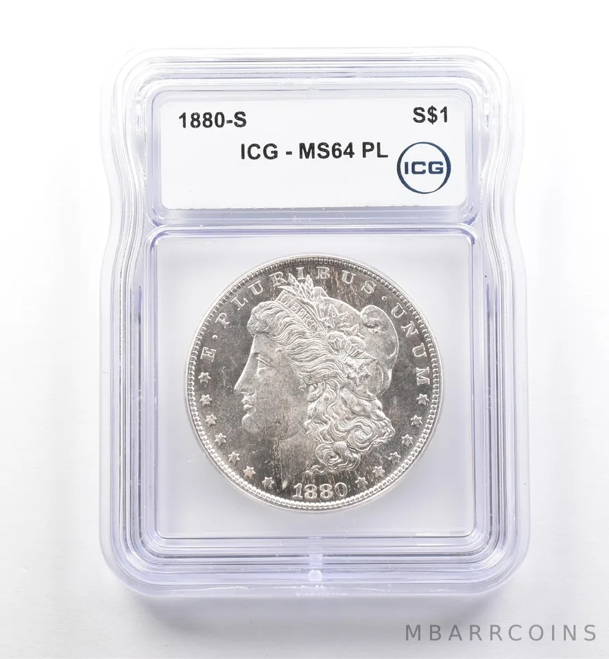1880-S Morgan Silver Dollar MS64 PL ICG *7507