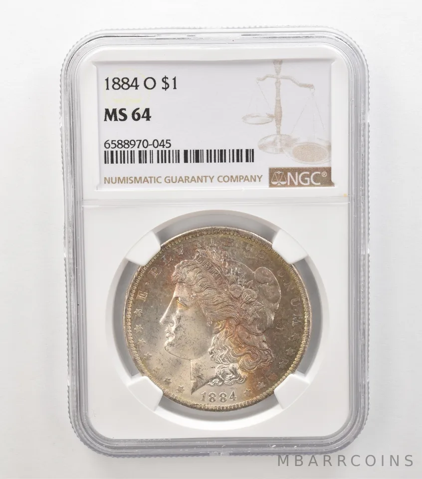 1884-O Morgan Silver Dollar MS64 NGC Beautiful Tone *6890