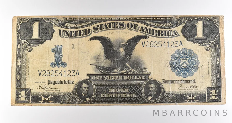 1899 $1 Silver Certificate Black Eagle Blue Seal Large Note Fr#236 *4610