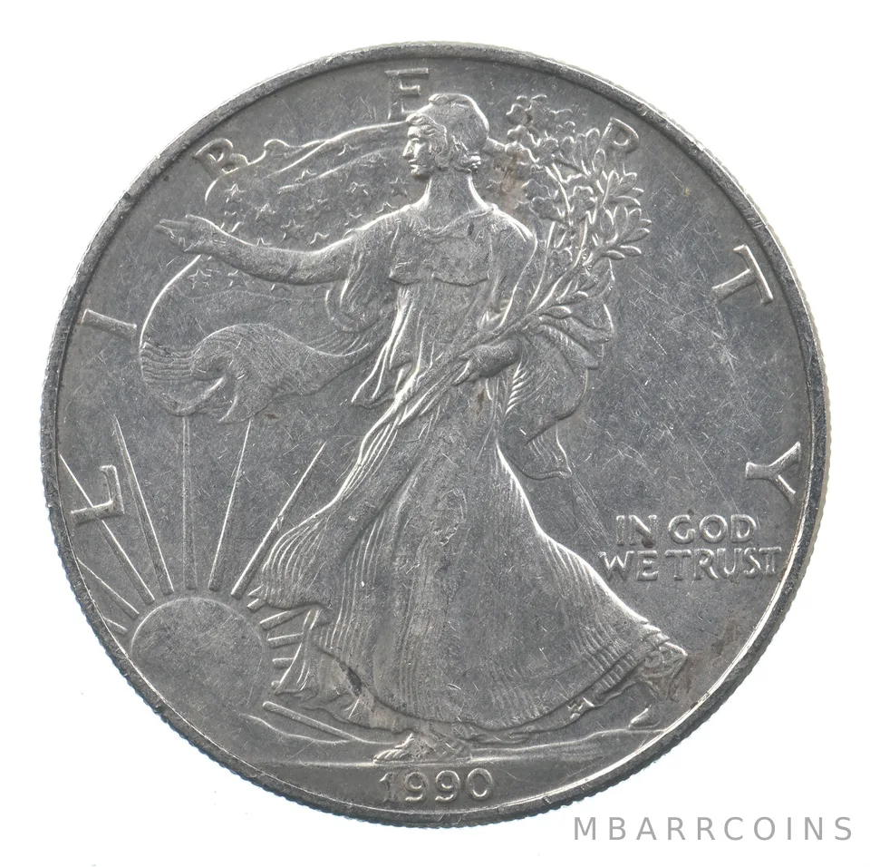 Better Date 1990 American Silver Eagle 1 Troy Oz .999 Fine Silver *644
