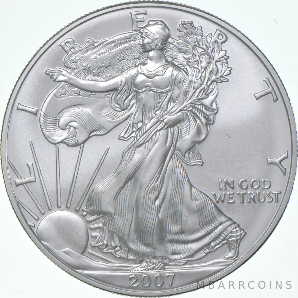 2007-W Burnished Silver Eagle