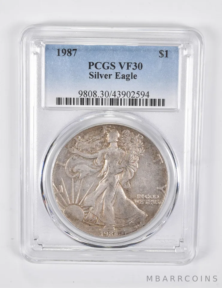 VF30 1987 American Silver Eagle PCGS Lowball *1784