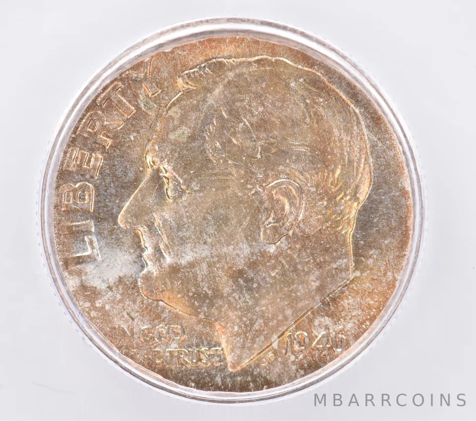 1946 Roosevelt Dime MS67 ICG Beautiful Tone *2508