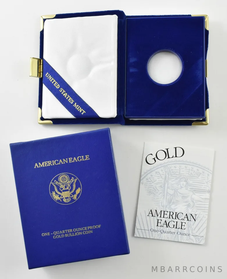 OGP 1999-W Gold Eagle 1/4 oz Proof - BOX & COA - NO COIN