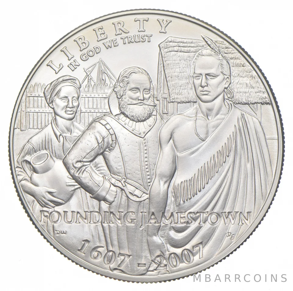 2007-P Unc Jamestown Commemorative Silver Dollar $1
