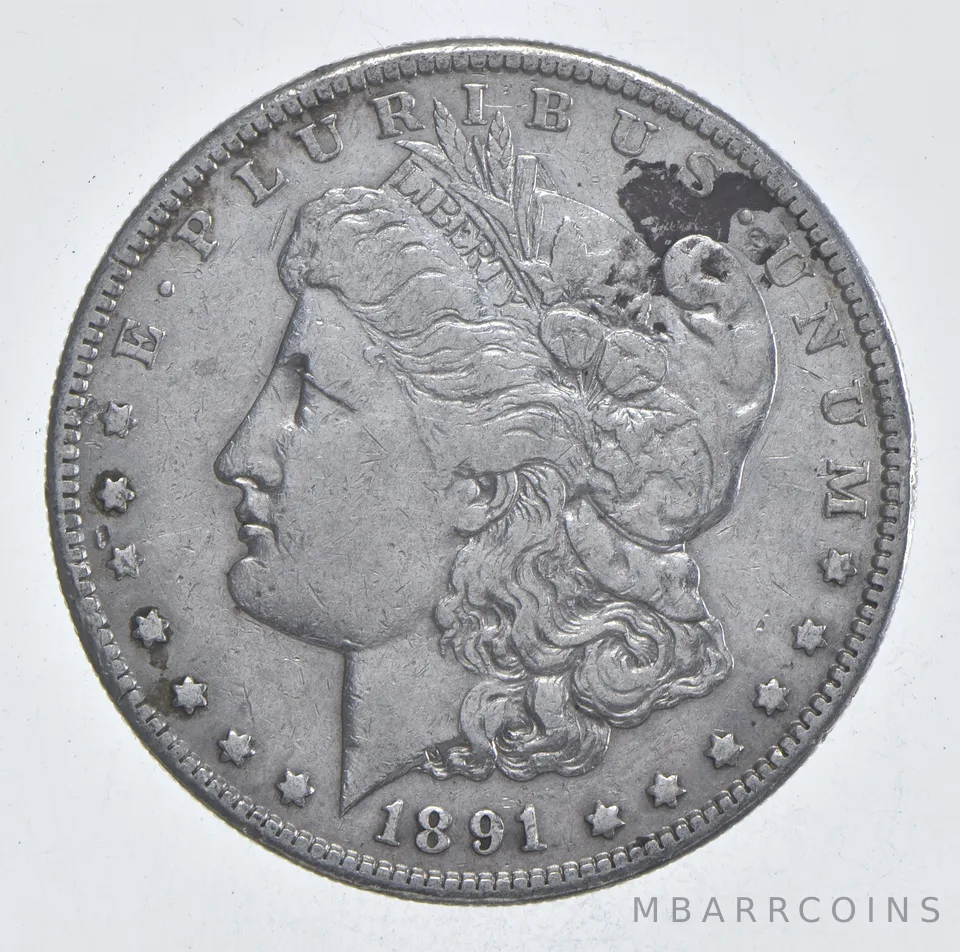 Early - 1891-S Morgan Silver Dollar - 90% US Coin *034