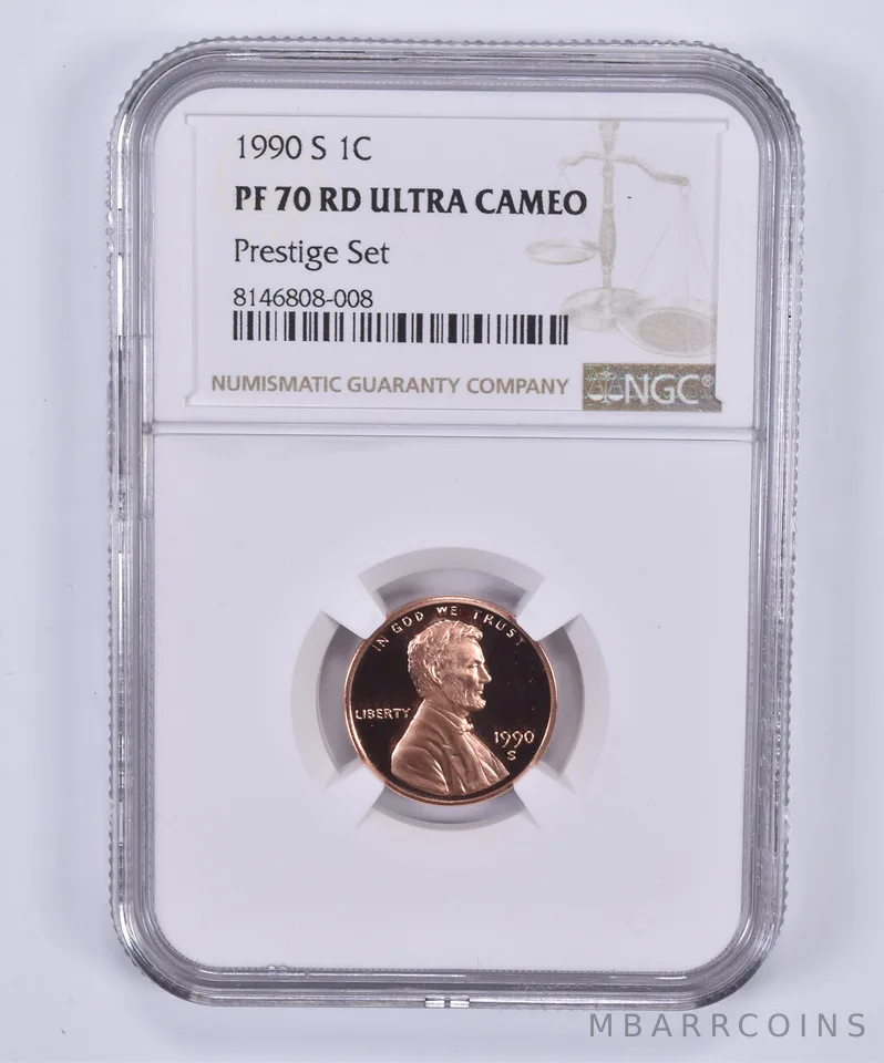 1990-S Lincoln Memorial Cent Prestige Set PF70 UCAM NGC Brown Label