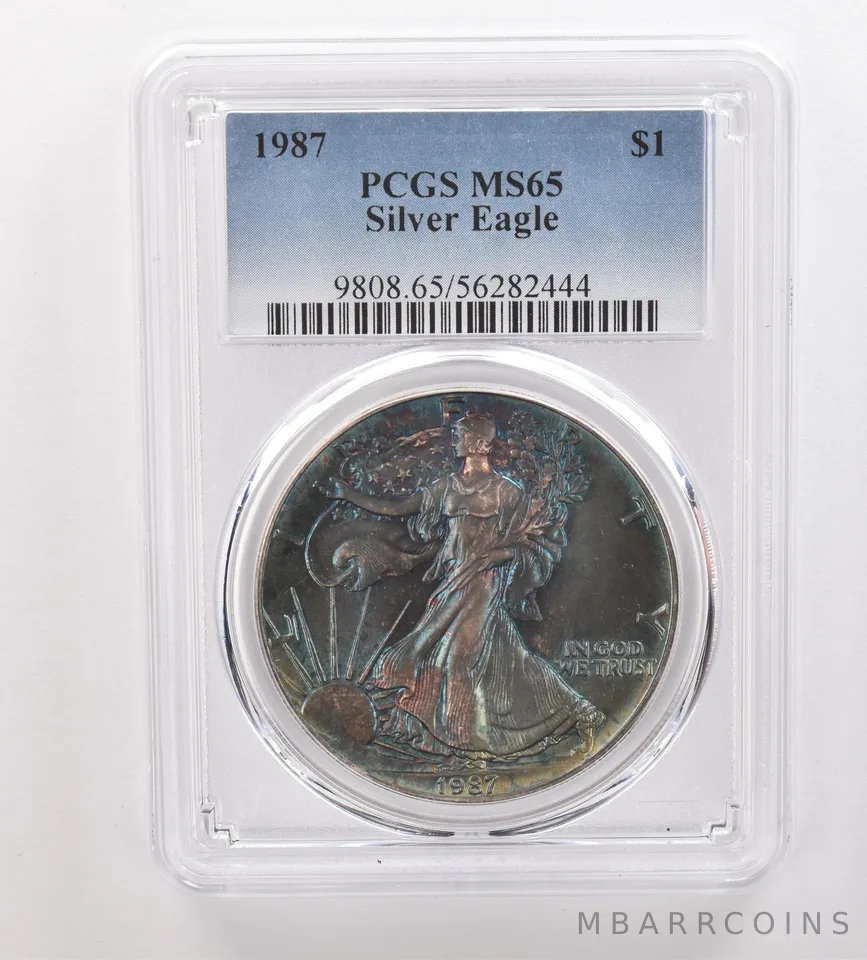 1987 American Silver Eagle MS65 PCGS Beautiful Tone *3254