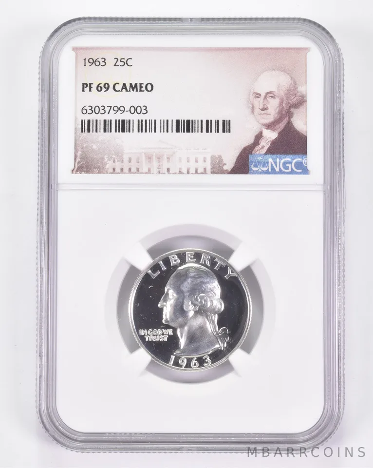 PF69 CAM 1963 Washington Quarter - Graded NGC a8939