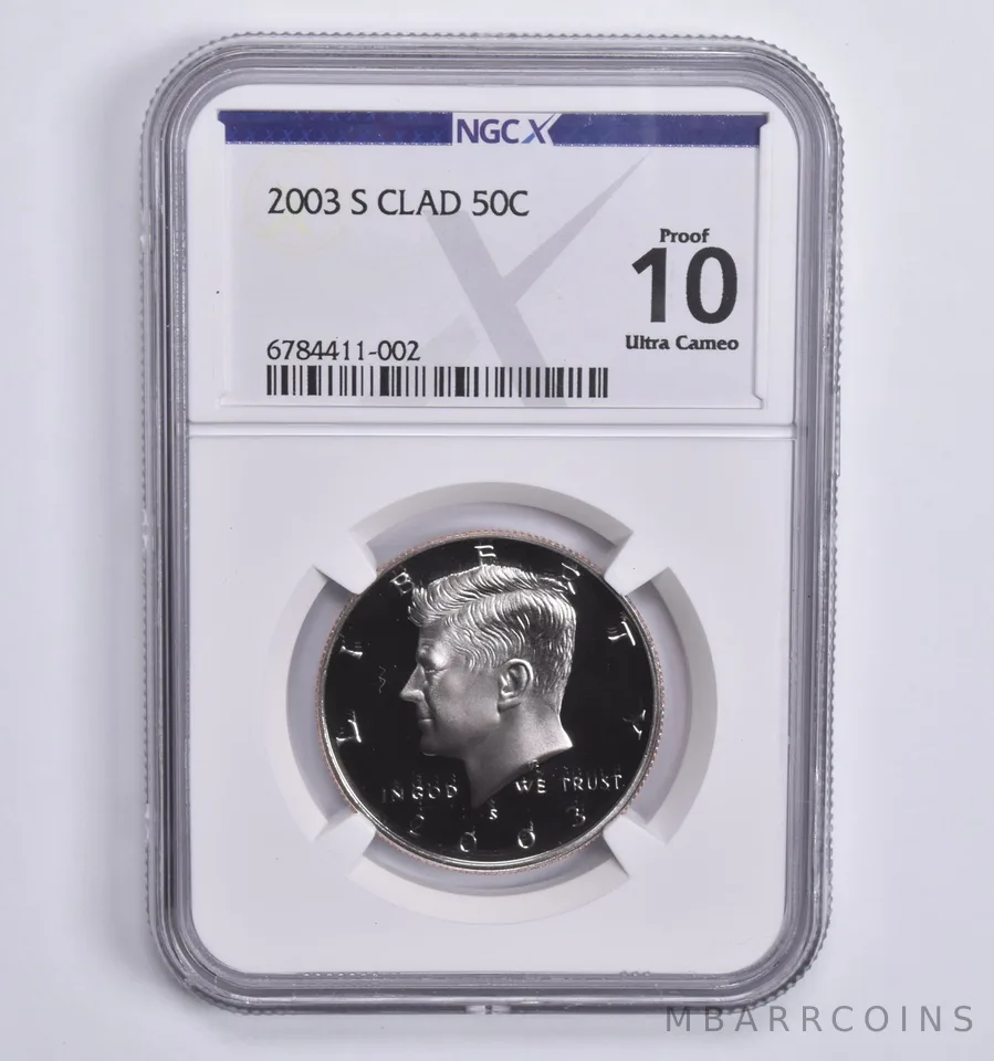 2003-S Kennedy Half Dollar CLAD Proof 10 UCAM NGC X NGCX