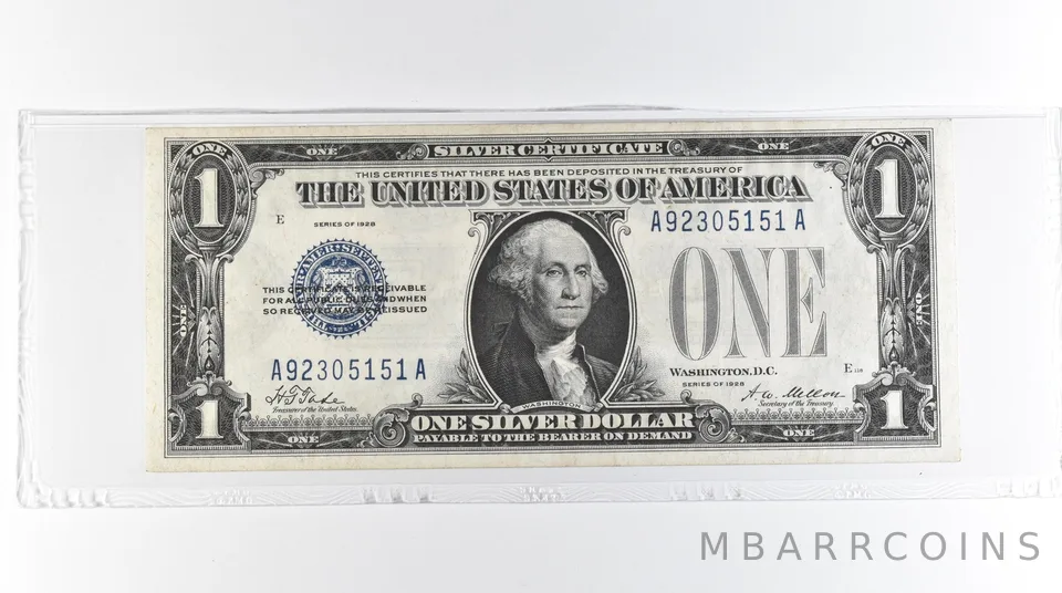 1928 $1 Silver Certificate Blue Seal *7064